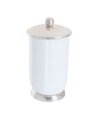 Ensemble d'accessoires de lavabo en métal et porcelaine - 7 x 7 x 20 cm