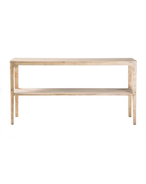 Console double plateaux en pin massif Henri - 150 x 35 x 78 cm