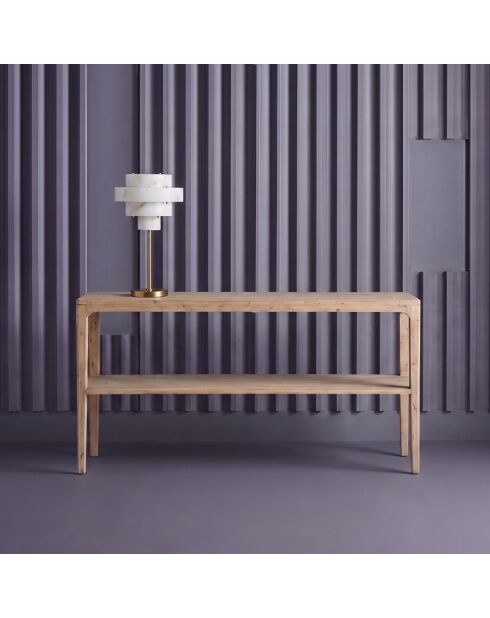 Console double plateaux en pin massif Henri - 150 x 35 x 78 cm