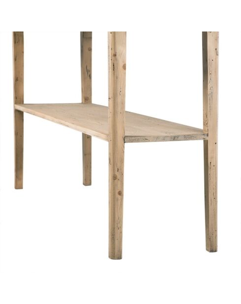 Console double plateaux en pin massif Henri - 150 x 35 x 78 cm