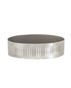 Porte-savon en métal finition argent vieilli Durand - 15 x 10 x 4 cm