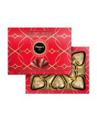 Étui 8 coeurs en chocolat lait praliné