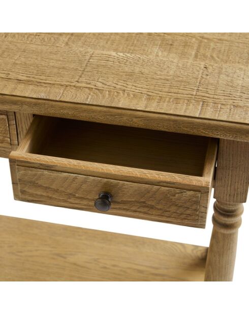 Console en chêne massif Boissy - 150 x 40 x 80 cm