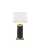 Lampe à poser en métal noir et finition laiton doré Vendome - 40 x 40 x 73 cm