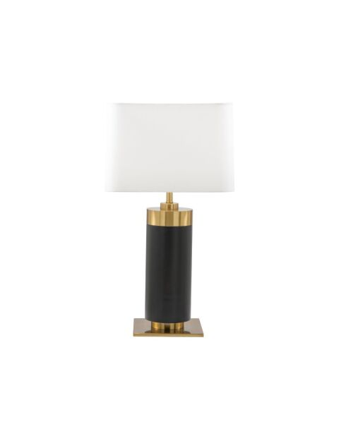 Lampe à poser en métal noir et finition laiton doré Vendome - 40 x 40 x 73 cm