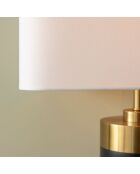 Lampe à poser en métal noir et finition laiton doré Vendome - 40 x 40 x 73 cm