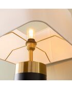 Lampe à poser en métal noir et finition laiton doré Vendome - 40 x 40 x 73 cm
