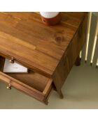 Chevet 2 tiroirs en acacia massif Paul - 45 x 35 x 61 cm