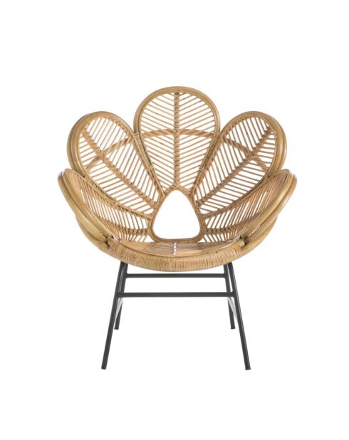 Fauteuil rotin Fleur - 90 x 57 x 104 cm