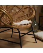 Fauteuil rotin Fleur - 90 x 57 x 104 cm