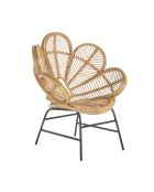 Fauteuil rotin Fleur - 90 x 57 x 104 cm