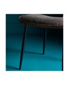 Lot de 6 chaises en tissu gris piètement en métal Olympia - 46 x 45 x 77 cm