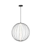 Lustre en métal noir et globe D60 cm Atome - 60 x 60 x 190 cm