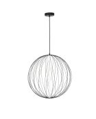 Lustre en métal noir et globe D60 cm Atome - 60 x 60 x 190 cm