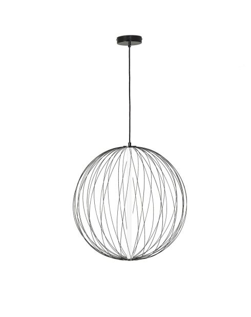 Lustre en métal noir et globe D60 cm Atome - 60 x 60 x 190 cm