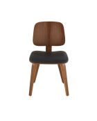 Chaise Brad vinyle noir lot de 2 - 49 x 49 x 81 cm