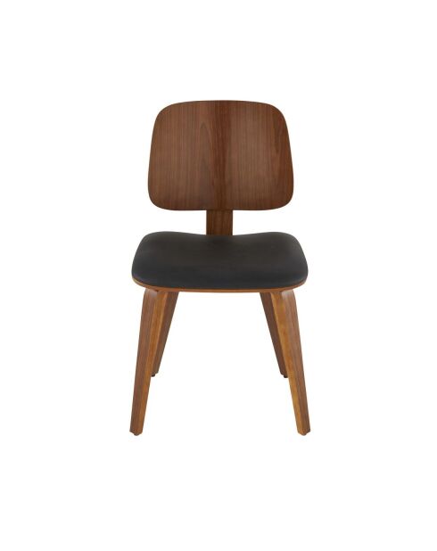 Chaise Brad vinyle noir lot de 2 - 49 x 49 x 81 cm