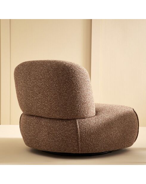 Fauteuil pivotant corail Cesar - 81 x 92 x 71 cm