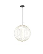 Lustre en métal doré et globe D50 cm Atome - 50 x 50 x 180 cm