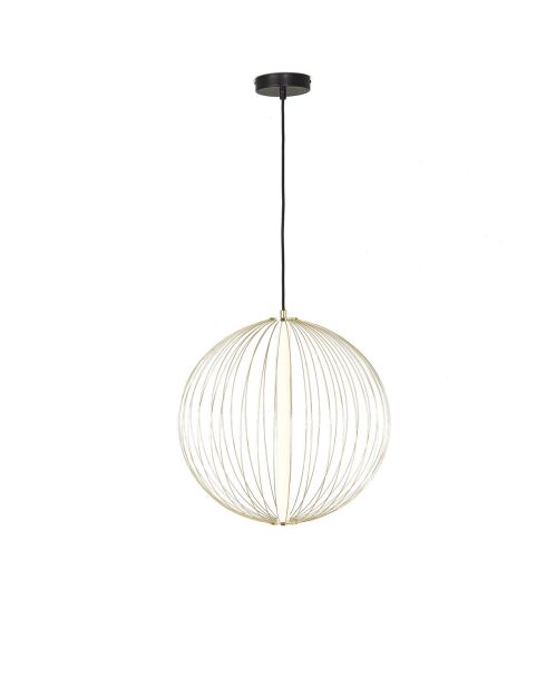 Lustre en métal doré et globe D50 cm Atome - 50 x 50 x 180 cm