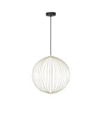 Lustre en métal doré et globe D50 cm Atome - 50 x 50 x 180 cm