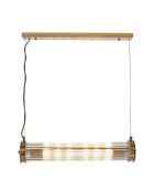 Lustre tube simple en métal finition laiton doré Tubes - 60 x 12 x 120 cm