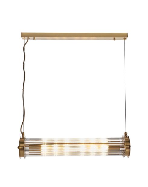 Lustre tube simple en métal finition laiton doré Tubes - 60 x 12 x 120 cm