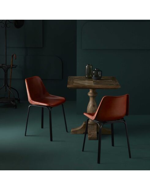 Chaise cuir Rockie - 45 x 46 x 76 cm