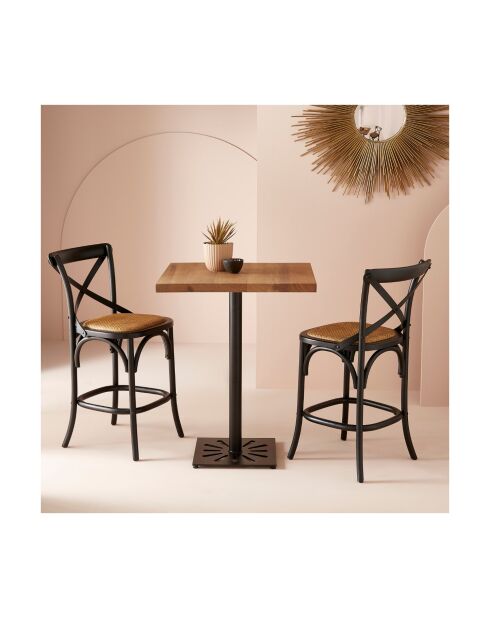 Chaise Bistrot comptoir noir - 50 x 51 x 96 cm