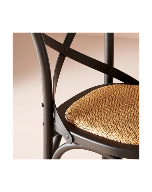 Chaise Bistrot comptoir noir - 50 x 51 x 96 cm
