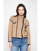 Chaqueta camel de cuello alto