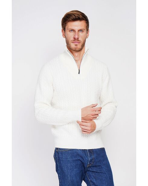 Jersey natural con cuello camionero