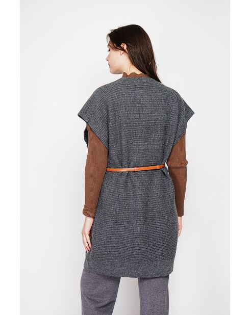 Poncho-jurk met ronde hals en wolf