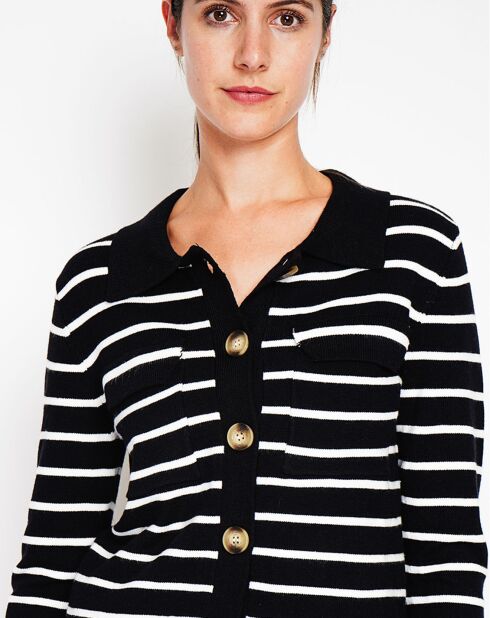Audrey schwarze Strickjacke