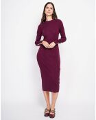Cecile burgunderfarbenes Kleid