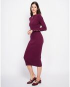 Cecile burgunderfarbenes Kleid