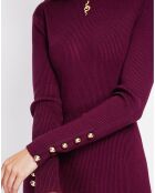 Cecile burgunderfarbenes Kleid