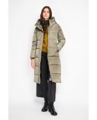 Lange Jacke in Khaki
