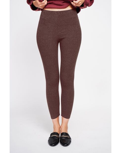 Leggins en mezcla de seda y café
