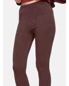 Leggins en mezcla de seda y café