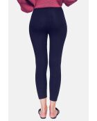 Leggins en mezcla de seda azul medianoche