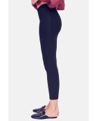 Leggins en mezcla de seda azul medianoche