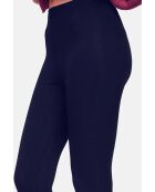 Leggins en mezcla de seda azul medianoche