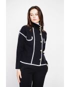 Chaqueta negra de cuello alto
