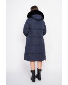 Doudoune longue bleu nuit