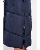 Doudoune longue bleu nuit