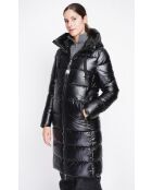 Lange schwarze Daunenjacke