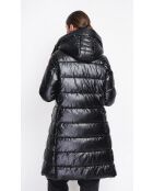 Lange schwarze Daunenjacke