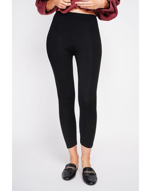Leggins negros en mezcla de seda