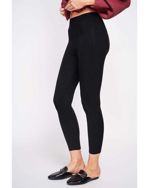 Leggins negros en mezcla de seda